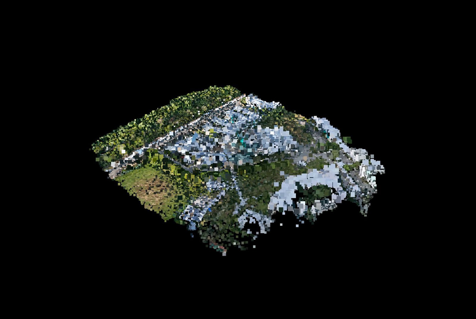 Point-cloud model preview — Gambang drone capture · AD-6FA9B02F