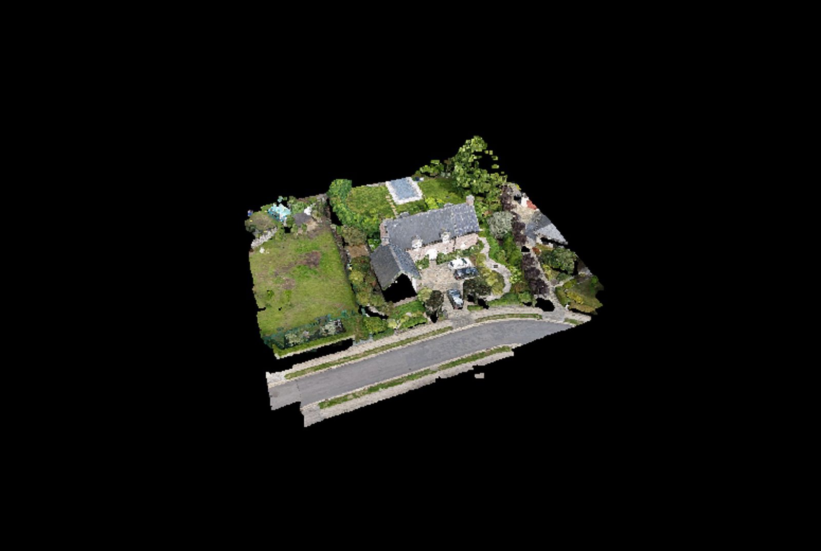 Point-cloud model preview — Dessel drone capture · AD-48BDCC06