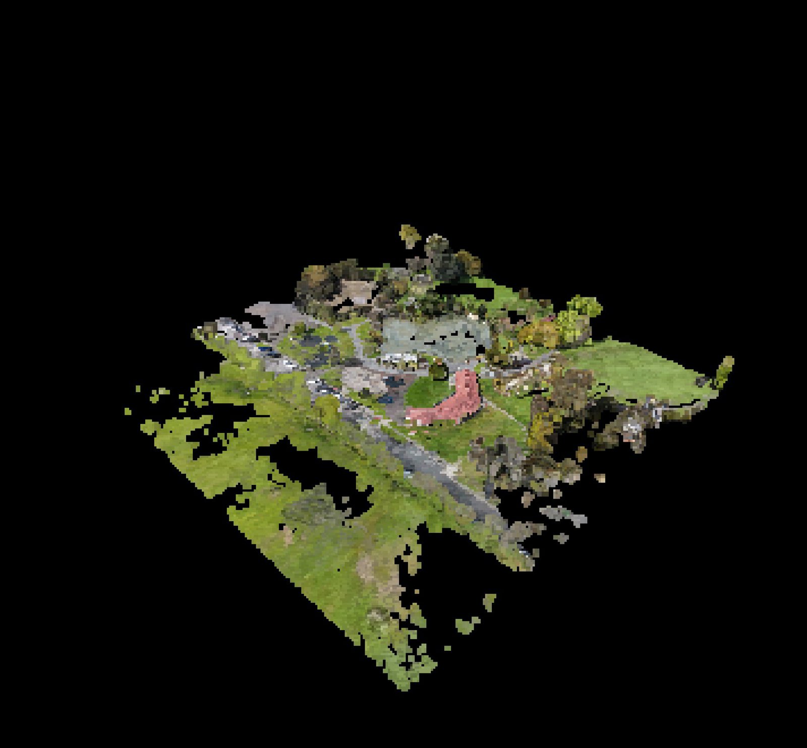 Point-cloud model preview — Rotorua drone capture · AD-2E434B6D