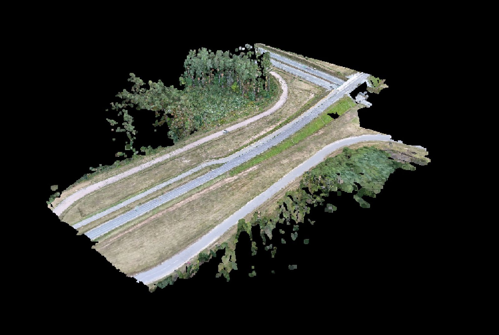 Point-cloud model preview — Ełk County drone capture · AD-AD07FEAD