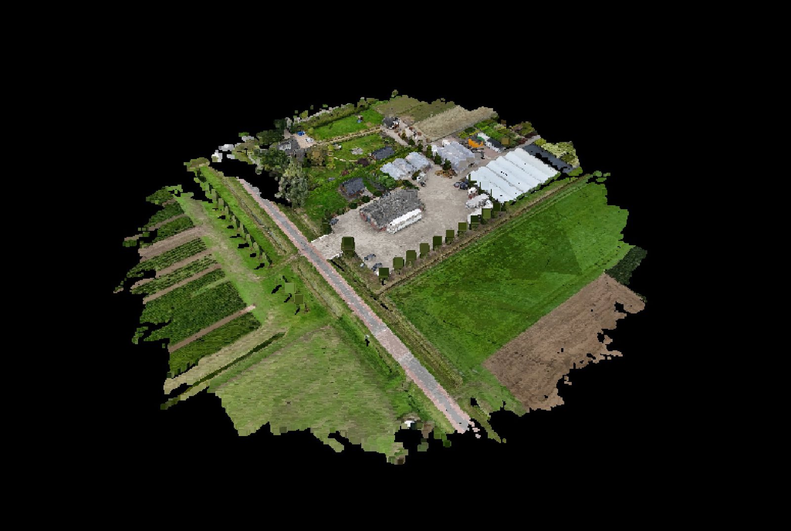 Point-cloud model preview — Andel drone capture · AD-B9907EDC