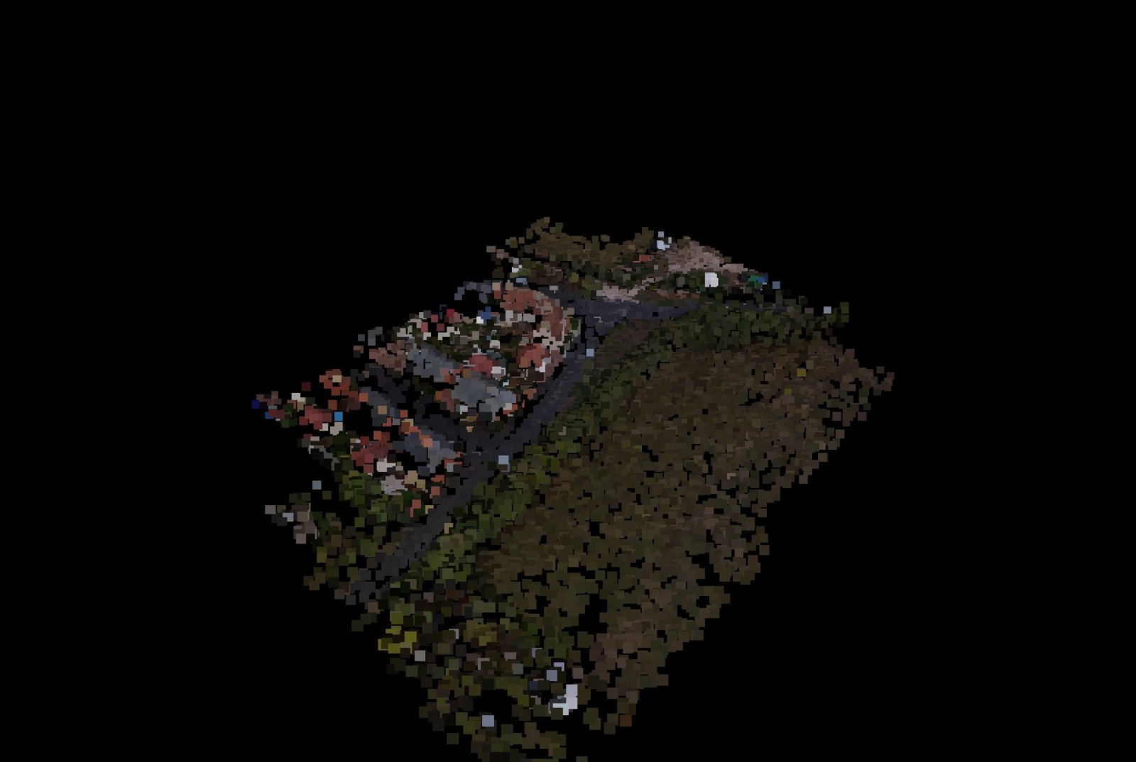 Point-cloud model preview — Chickerell drone capture · AD-D502CF78