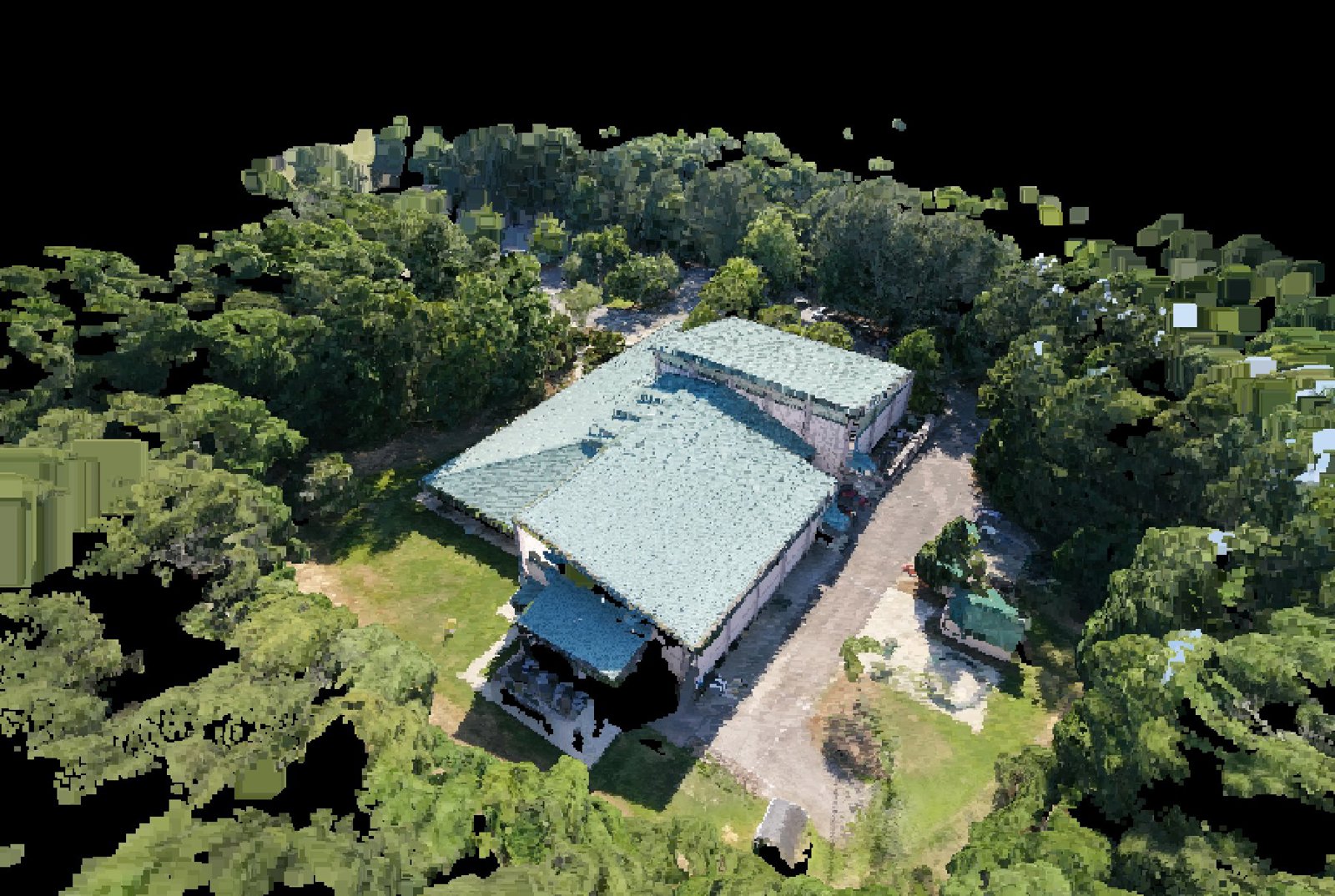 Point-cloud model preview — Cary drone capture · AD-2E626260