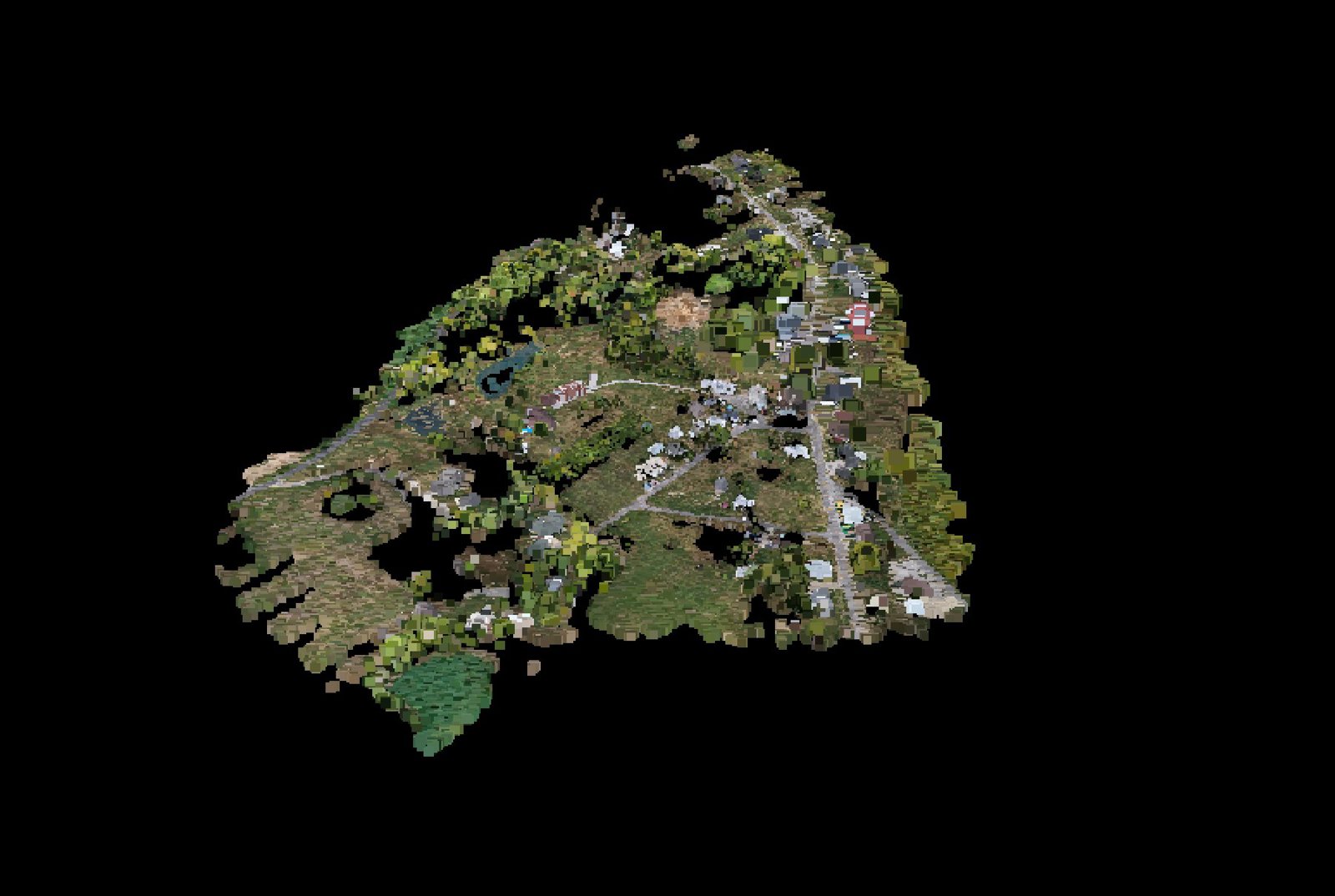 Point-cloud model preview — Perryville drone capture · AD-403D3AA7