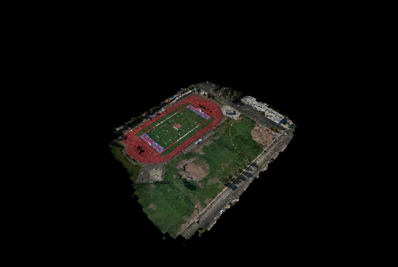 Point-cloud model preview — Sacramento drone capture · AD-65E3CC63
