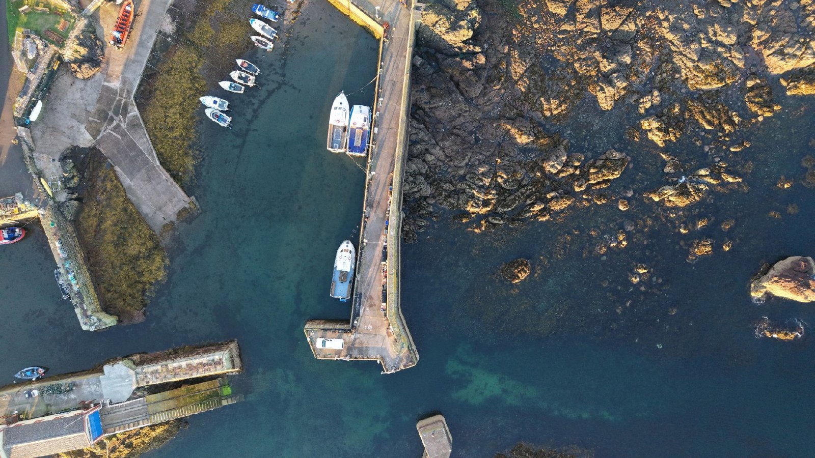 Selected drone photograph — Saint Abbs drone capture · AD-2FDCD049