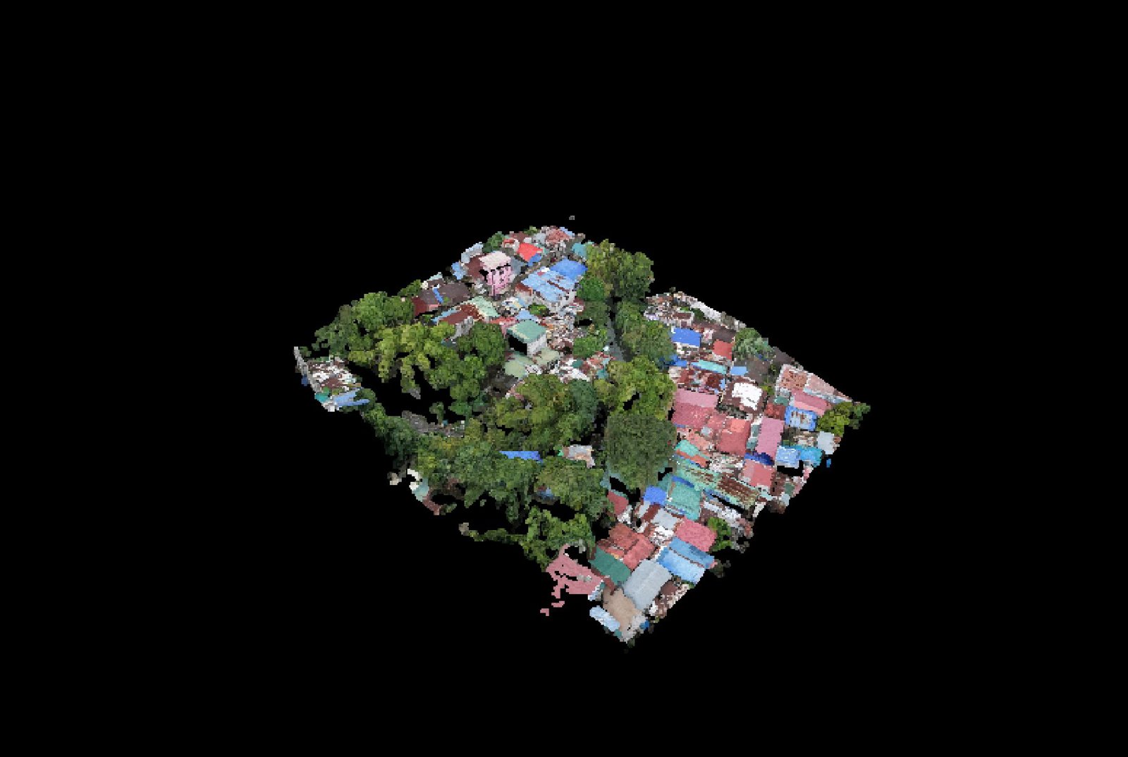 Point-cloud model preview — Caloocan drone capture · AD-54F69002