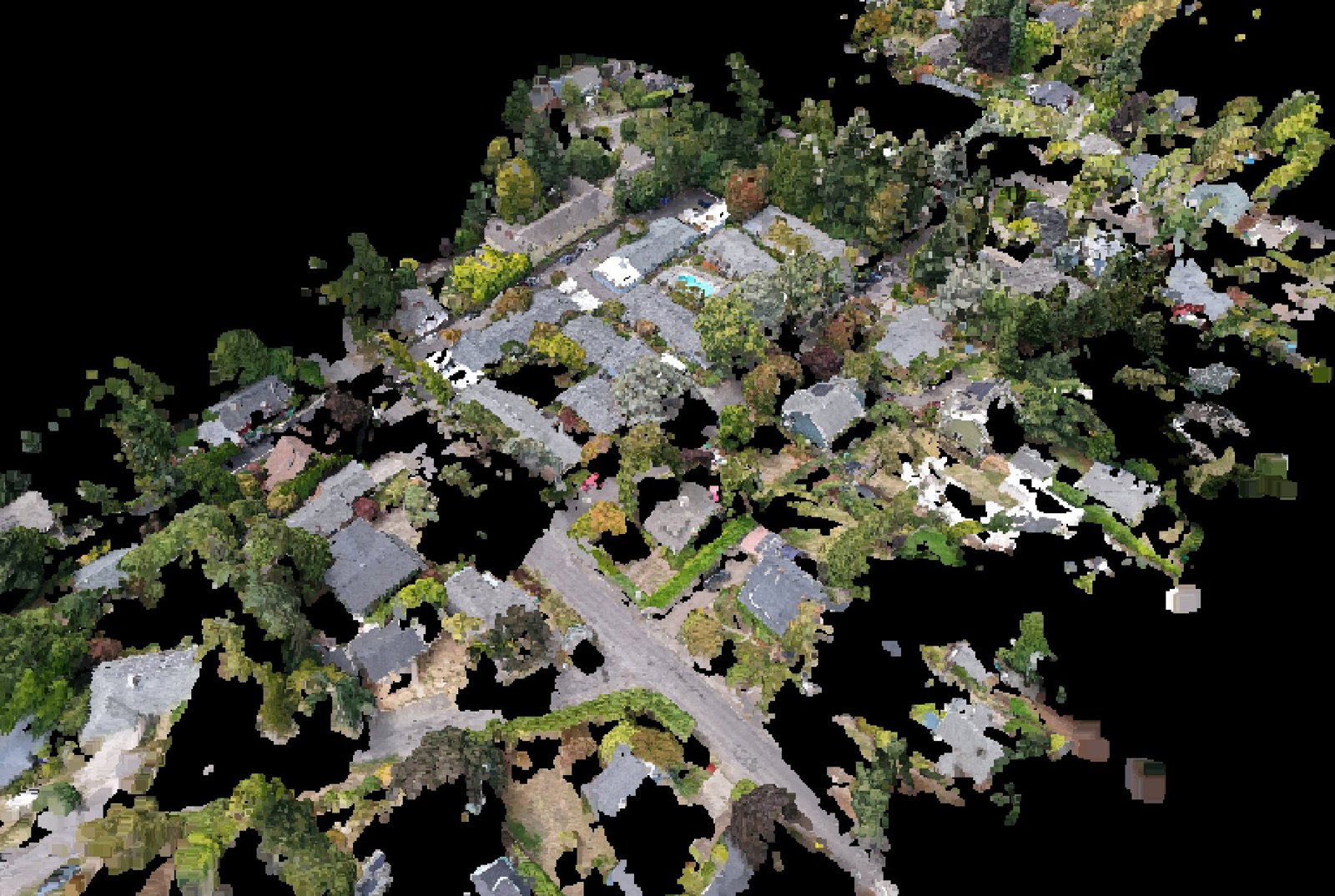 Point-cloud model preview — Portland drone capture · AD-FD3E37A5