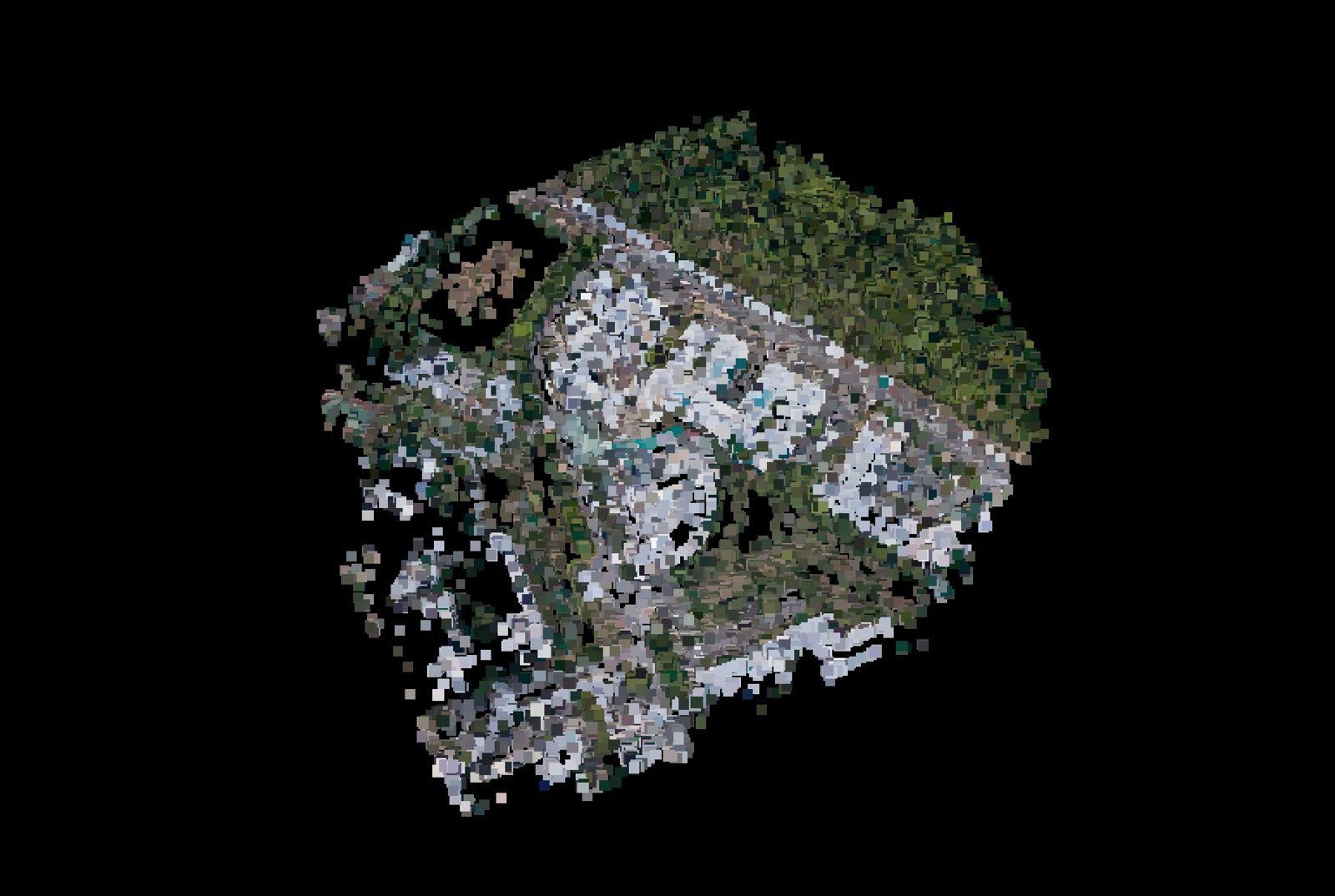 Point-cloud model preview — Kuantan drone capture · AD-3DD3394B