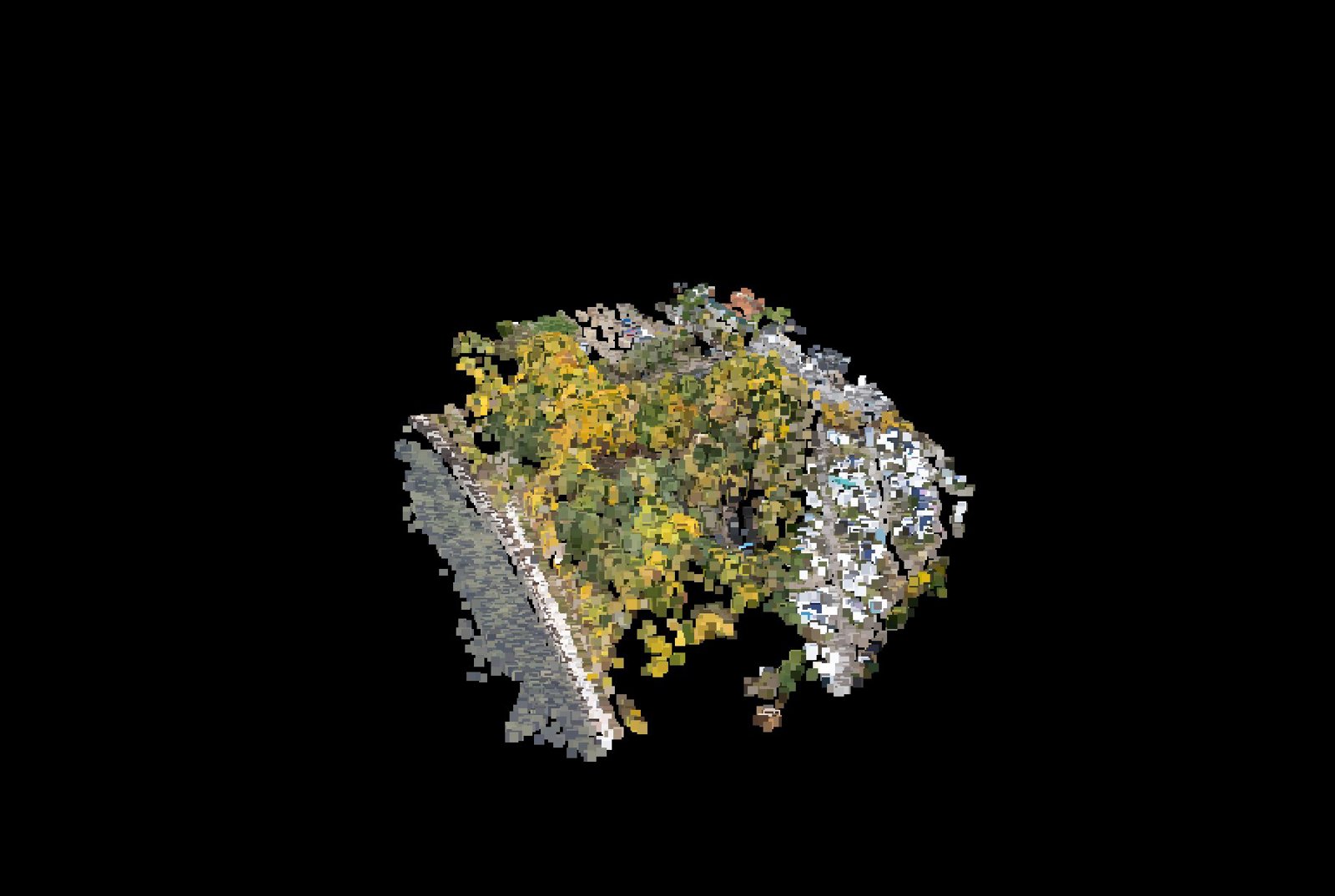 Point-cloud model preview — Frederikssund drone capture · AD-3726FC86