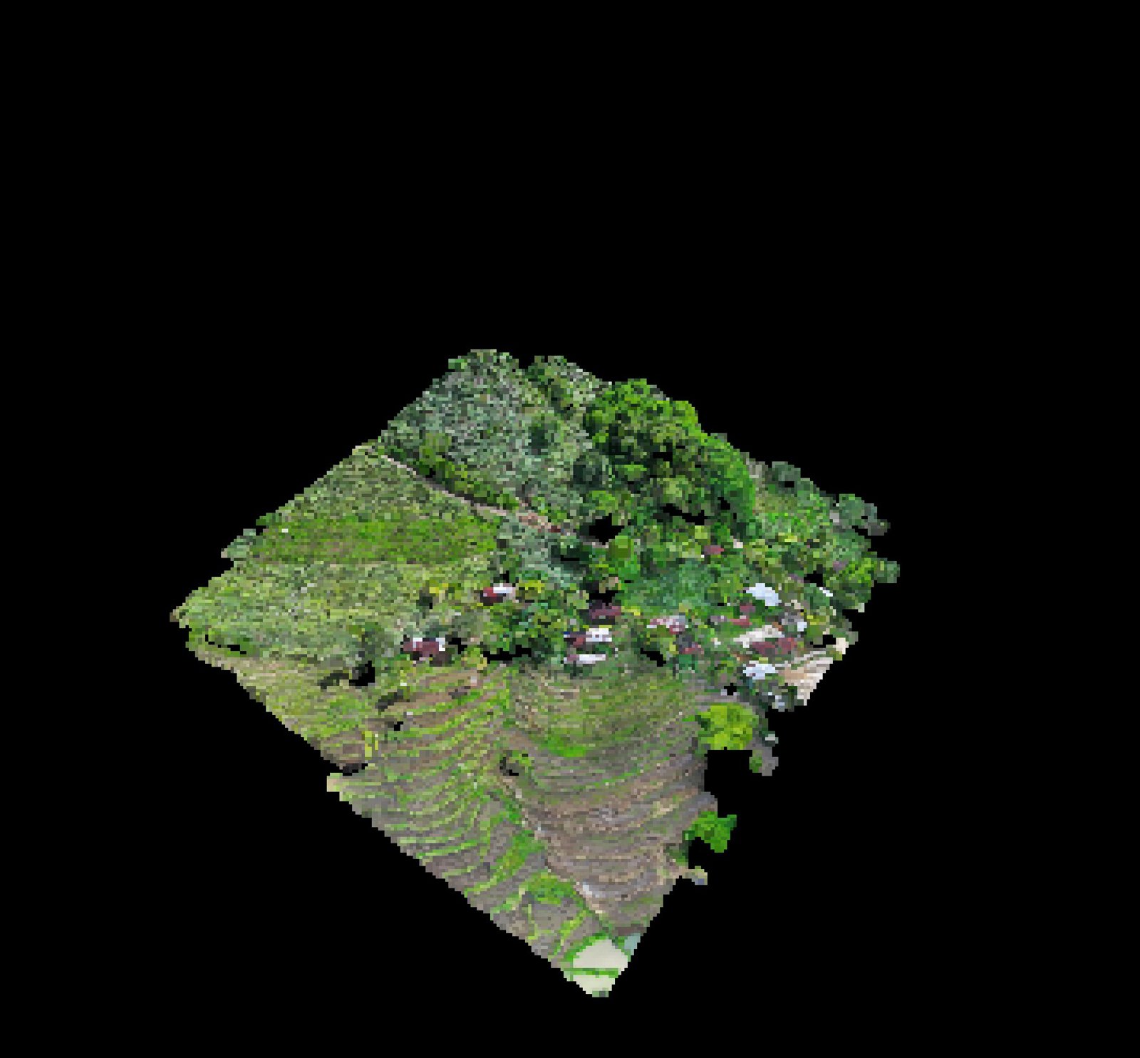 Point-cloud model preview — Quezon drone capture · AD-E31CB416