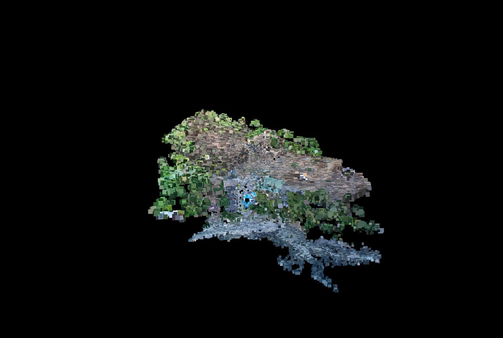 Point-cloud model preview — Basey drone capture · AD-09966DAF