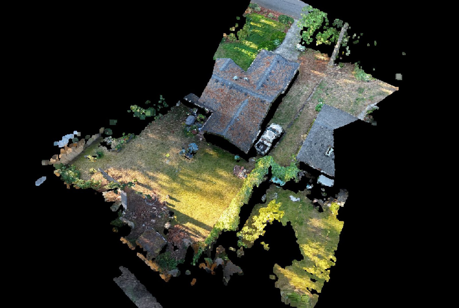 Point-cloud model preview — Olympia drone capture · AD-51E3E032