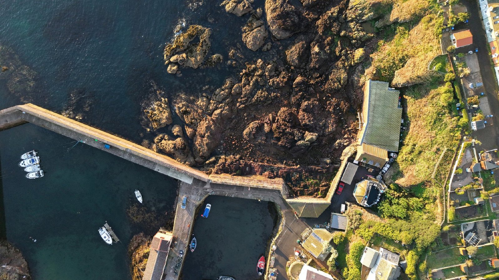 Selected drone photograph — Saint Abbs drone capture · AD-2FDCD049