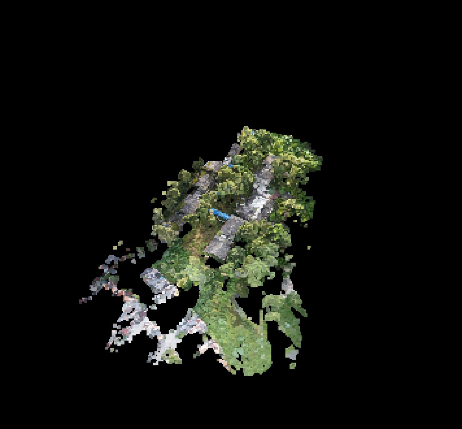 Point-cloud model preview — Pokhara drone capture · AD-1517F35C